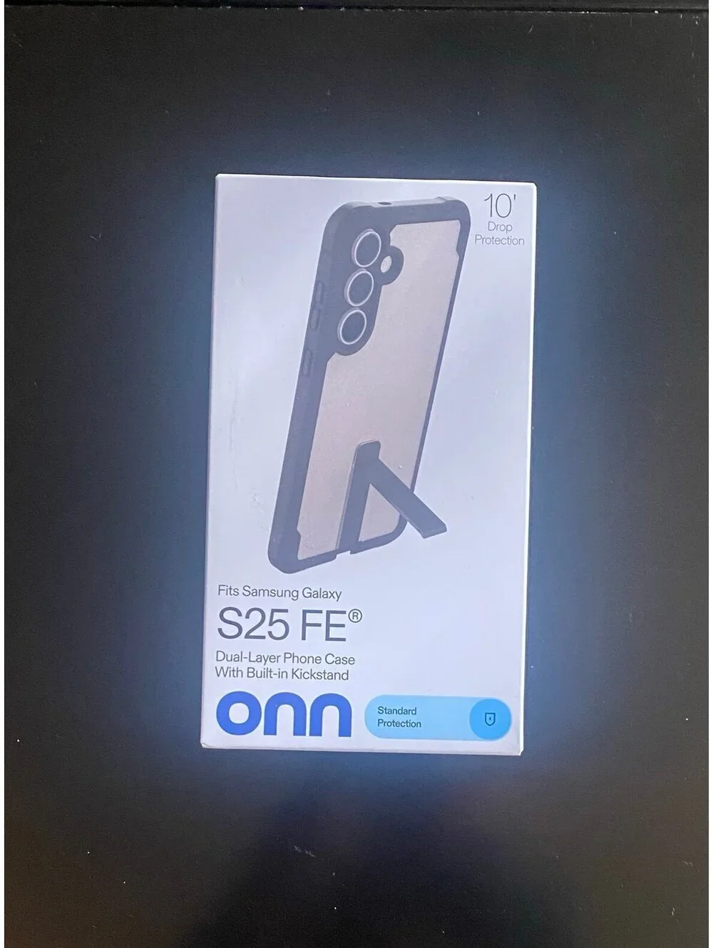 Onn Dual-Layer Case for Samsung Galaxy S25 FE Black/Clear